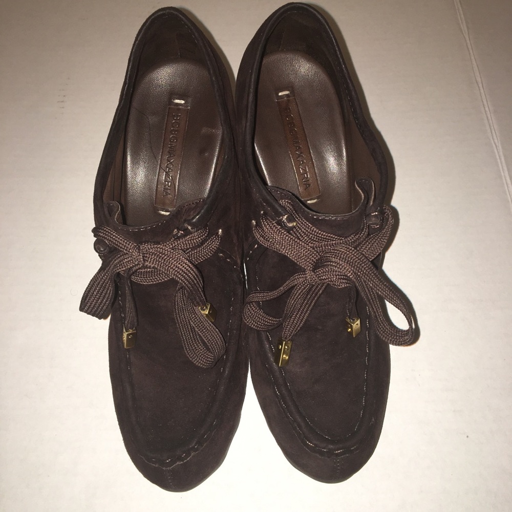 BCBGMAXAZRIA Harriet Mahogany Brown Wedge size 9M